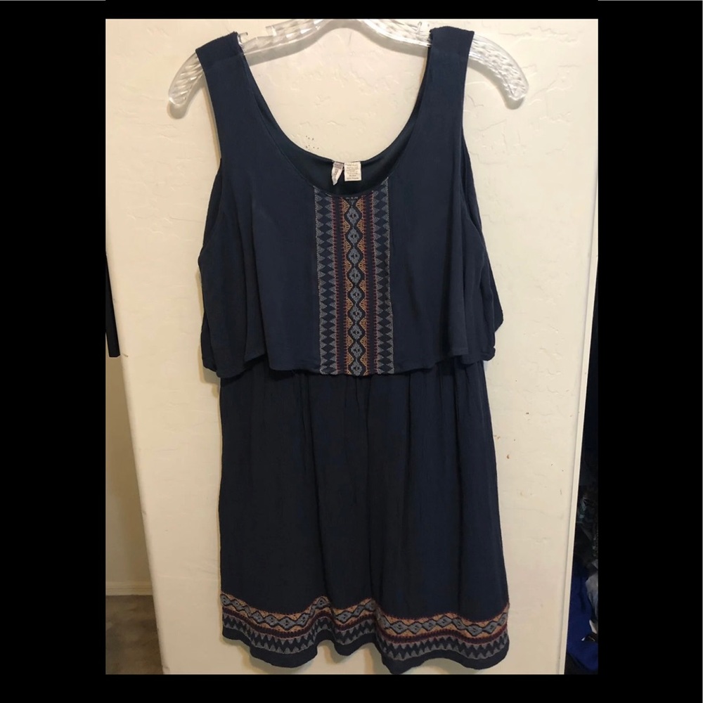 Japna blue embroidered dress Size L